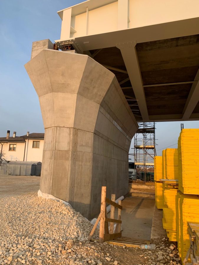 Spalla da ponte con impalcato metallico