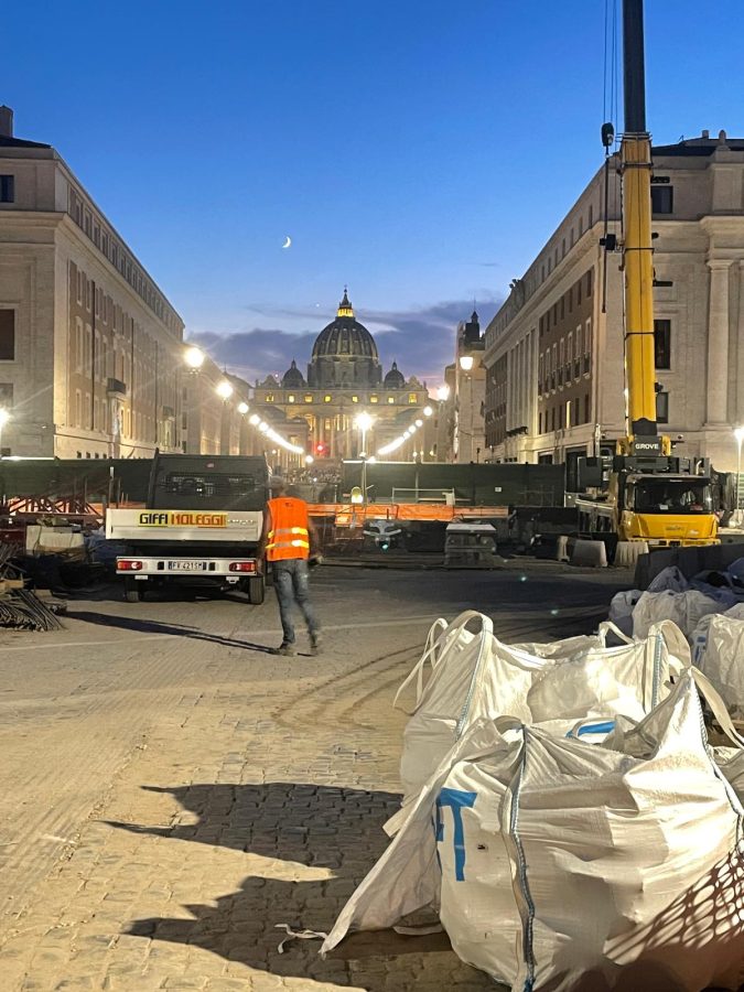 Cantiere in Via della Conciliazione, Roma